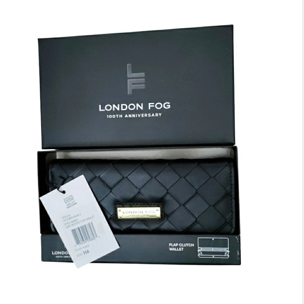 London Fog 100th Anniversary Flap Clutch Wallet NIB